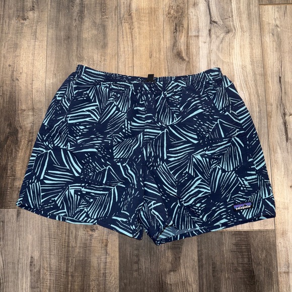 Patagonia Other - Patagonia Baggies Shorts L Blue Print Lined Swim Athletic Outdoor Mens
